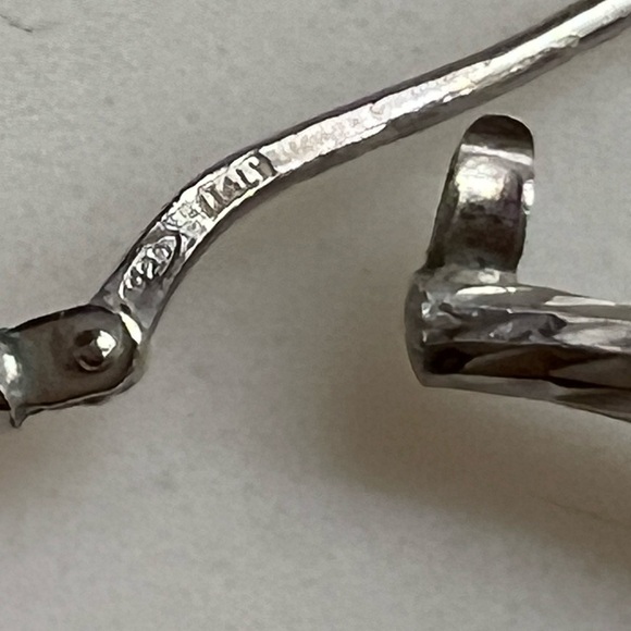 Ralph Lauren 925 100% Sterling Silver Hoop Earrings - Picture 3 of 5